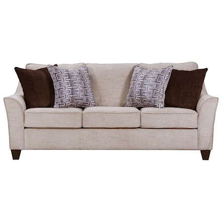 Contemporary Sofa with Flare Tapered Arms